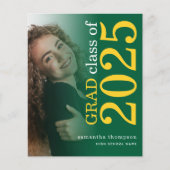 Papier Budget 2 photo Jaune Vert 2023 Grad Faire-part (Devant)