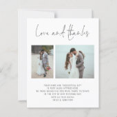 Papier Budget 2 Photo Love Merci Mariage de script (Devant)