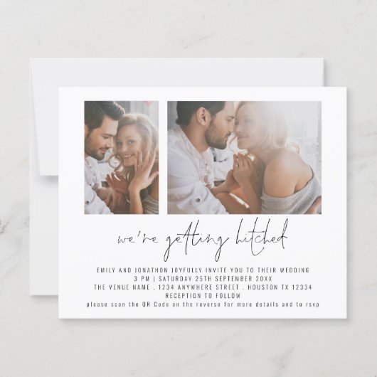 Papier Budget 2 Photo Mariage Code QR Se Marier (Devant)