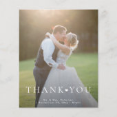Papier Budget 2 photo moderne typographie mariage merci (Devant)