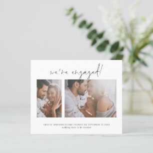 Papier Budget 2 Photo Nous sommes fiancés Annonce de fian