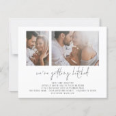 Papier Budget 2 Photo Obtention de Faire-part de mariage (Devant)