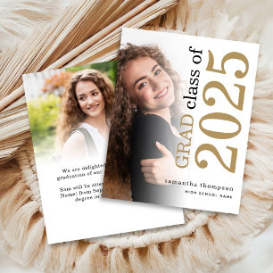 Papier Budget 2 photo Or Noir Blanc Annonce remise de dip