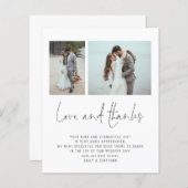 Papier Budget 2 Photo QR Code Love Merci Mariage (Devant / Derrière)