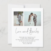 Papier Budget 2 Photo QR Code Love Merci Mariage (Devant)