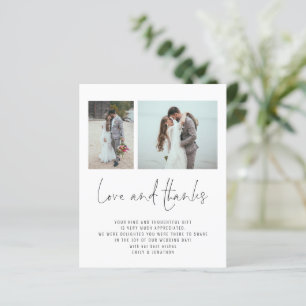 Papier Budget 2 Photo QR Code Love Merci Mariage