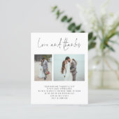Papier Budget 2 Photo QR Code Mariage amour Merci (Debout devant)