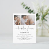 Papier Budget 2 Photo QR Code Mariage romantique Invitati (Debout devant)