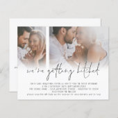 Papier Budget 2 Photo QR Code Obtenir un Mariage haché (Devant / Derrière)
