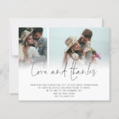 Papier Budget 2 Photo QR Code Script Mariage amour Merci (Devant)