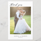 Papier Budget 2 photo script code QR mariage remerciement (Devant)