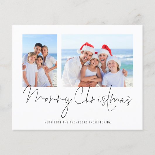 Papier Budget 2 Photo Script Joyeux Noël Floride (Devant)