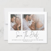 Papier Budget 2 Photo Script Mariage Économisez la Date (Devant)