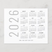 Papier Budget 2 Photos 2026 Calendrier Joyeux Noël (Dos)