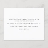 Papier Budget 2 Photos annonçant l'annonce de naissance (Dos)