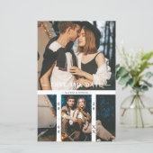 Papier Budget 2 Photos Chic Collage Wedding Minimalist (Debout devant)
