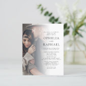 Papier Budget 2 Photos QR Code Bohemian Wedding Invitatio (Debout devant)