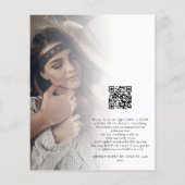 Papier Budget 2 Photos QR Code Bohemian Wedding Invitatio (Dos)
