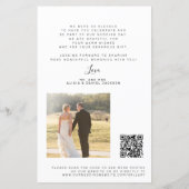 Papier Budget 2 script photo code QR mariage merci (Dos)