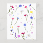 Papier BUDGET 30e anniversaire Fleur sauvage Invitation (Dos)