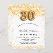 Papier Budget 30e anniversaire parties scintillant en or (Devant / Derrière)