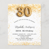 Papier Budget 30e anniversaire parties scintillant en or (Devant)