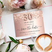 Papier Budget 30e anniversaire rose or blush enregistrer 