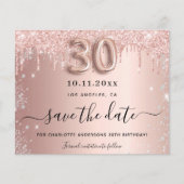 Papier Budget 30e anniversaire rose parties scintillant e (Devant)