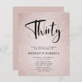 Papier Budget 30e anniversaire Script moderne Anniversair (Devant / Derrière)