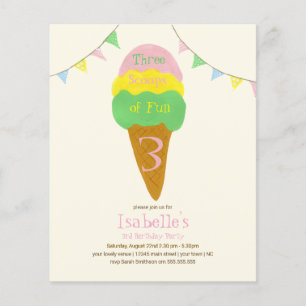 Papier Budget 3 Cuillerées de Fun Fête d'anniversaire 3 a