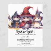 Papier Budget 3 Petites sorcières Trick ou Treat Invitati (Devant)