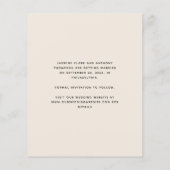 Papier Budget 3-Photo Beige Enregistrer la date (Dos)