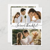 Papier Budget 3 Photo Collage Mariage Merci Circulaire (Devant / Derrière)