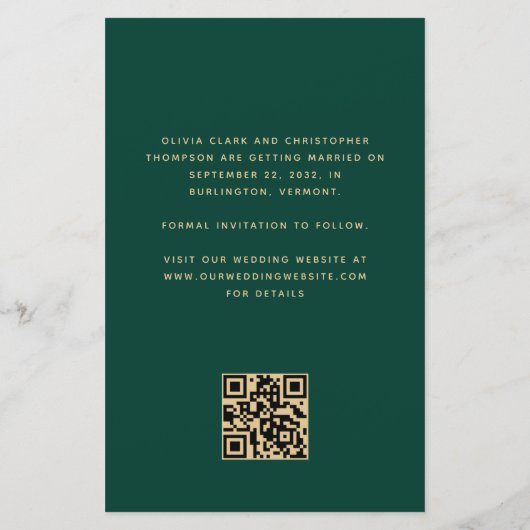 Papier Budget 3-Photo Collage vert QR Code Enregistrer la (Dos)