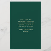 Papier Budget 3-Photo Collage Vert Save the Date (Dos)