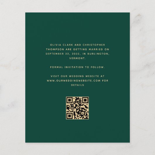 Papier Budget 3-Photo Emerald Green QR Code Enregistrer l (Dos)