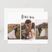 Papier Budget 3 Photo minimaliste Merci Mariage (Devant / Derrière)