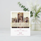Papier Budget 3 Photos Couple in Love Élégant Script (Debout devant)