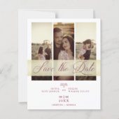 Papier Budget 3 Photos Couple in Love Élégant Script (Devant)