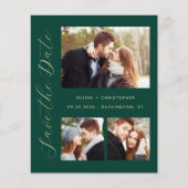 Papier Budget 3-Photos Emerald Green Gold Enregistrer la (Devant)