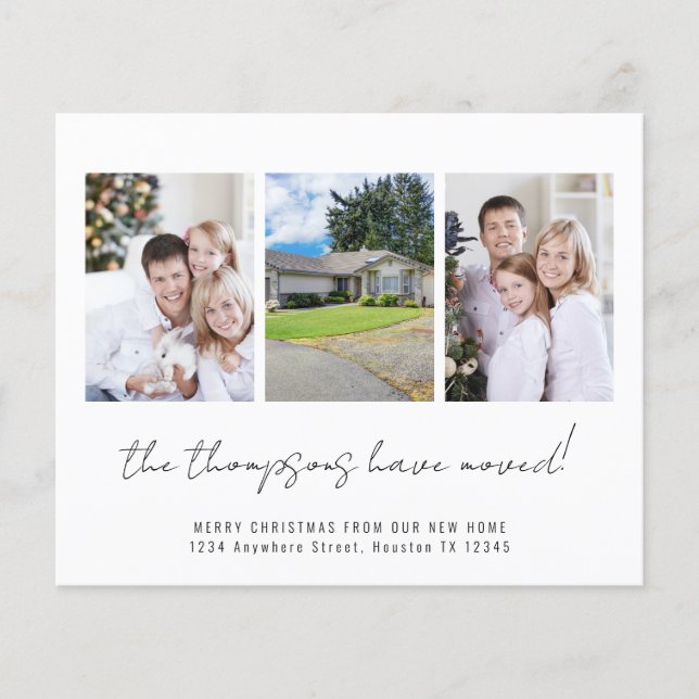 Papier BUDGET 3 Photos Joyeux Noël Nouveau Accueil (Devant)