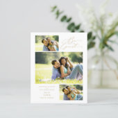 Papier Budget 3 Photos Trendy Collage Wedding Minimalist (Debout devant)