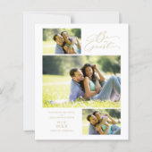 Papier Budget 3 Photos Trendy Collage Wedding Minimalist (Devant)