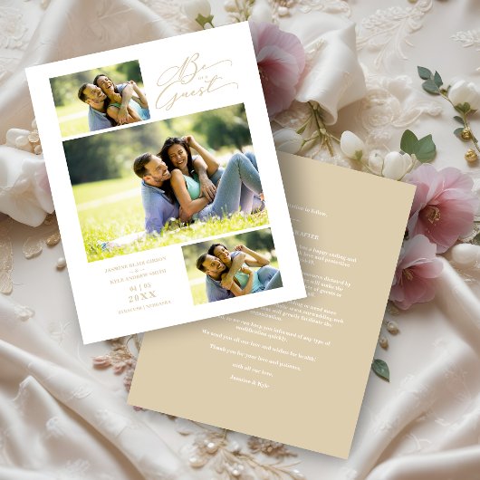 Papier Budget 3 Photos Trendy Collage Wedding Minimalist