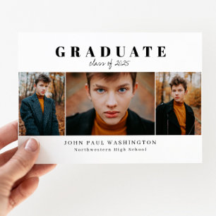 Papier Budget 3e Faire-part d'obtention d'un diplôme en p