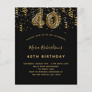 Papier Budget 40e anniversaire de la fête léopard d'or no