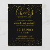 Papier Budget 40e anniversaire du Mariage Ruby Gold Noir (Devant)