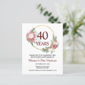 Papier Budget 40e anniversaire du Mariage Ruby Roses (Debout devant)