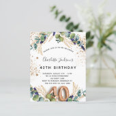 Papier Budget 40e anniversaire eucalyptus parties scintil (Debout devant)