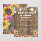 Papier Budget 40e anniversaire Grange Wood Sunflower & Li (Devant / Derrière)